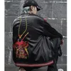 Luxury Monkey King Sun Wukong Embroiderey Jackor Smooth Men Spring and Autumn Loose Baseball Jacket Casual Coats