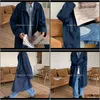 Outerwear casacos vestuário vestuário entrega 2021 mens trincheira outono e inverno bonito japonês denim longo casaco jovens pessoas personalit