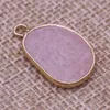Charms in pietra naturale a forma di piede quarzo rosa lapislazzuli ciondolo opale turchese fai da te per collana orecchini creazione di gioielli 15x25mm