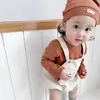 Enfant en bas âge bébé fille vêtements ensembles nourrissons vêtements nouveau-nés t-shirt body chapeau tenues été bébé filles tenues garçons salopette ensemble 210413