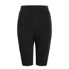 Kvinnors Sport Shorts Skrynklig Hög Midja Leggings Hip Stretch Solid Splicing För Fitness Sommar Andningsbar Yoga Outfit