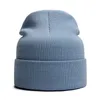 Unisex zimowe dzianinowe czapki dla kobiet czapkę czapkę czapkę czapkę czapki solidne kolorowe czapki swobodne doliny dla kobiet cieplejsze maska ​​czerwono hat5988482