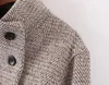 Verificação de inverno mantenha misturas de lã revestimento mulheres Único-breasted Botão Botão Suporte de Manga Longa Comprimento do Joelho Ol Trench Outerwear 210429