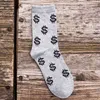 Homens Dólar dos EUA Impressão de Algodão Meias Respirável Casual Esporte Sock Moda Moda Hosiery Alta Qualidade 5 Cores