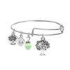 Palm Starfish Tree of Life Heart Charm Expandabel Bangle Armband Justerbar Wire Wristband Manschett för kvinnor Tjejer Mode Smycken kommer och Sandy