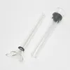 Tubi in vetro Downstem Adattatore per scorrimento diffuso con stelo maschio da 12 mm Stile imbuto con tubo in gomma nera Accessori per tubi dell'acqua per fumatori