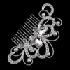 헤어 클립 Barrettes Blijery Classic Pearl Crystal Bridal Combs for Women Silver Color Butterfly Wedding Jewelry 액세서리 신부 T