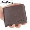 Wallets High Quality Men 2019 Baellerry Genuine Cow Leather Short Desigh Card Holder Male Purse Vintage Photo Holder=