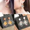 Mode Kristall Retro Tropfen Ohrringe Für Frauen Koreanische Geometrische Runde Herz Gold Hängen Baumeln Ohrring Weiblichen Schmuck