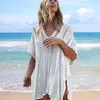mujer traje de baño mujer sexy hueco de manga corta mini vestido de ganchillo traje de baño bikini cubierta de bikini en la prenda de playa traje de baño de bañado de la playa de la playa de la playa de la playa Dre