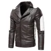 Hommes Automne Hiver Motor Biker Vintage Chaud Polaire En Cuir Veste Hommes Outwear Casual Classique Punk Style Bomber Veste Manteau 211008