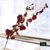 Artificial Dancing Lady Orchid Flowers with Long Stem Decorative for Home Wedding Decor