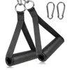 Pair Gym Resistance Bands Handles With TPR Waffle Grip Heavy Duty Fitness Carabiners Home Strength Training Stretching Accessories