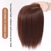 Syntetiska peruker Lanlan Women Clip in Hair 3 Clips Topper Natural Straight Black Fake Hairpiece Tobi22