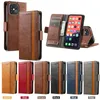 Phone Cases For Samsung For iPhone Card Wallet Flip Holster Fall Protection Cover Leather Magnetic Flip Bucklet Foldable Bracket 6 Colors High Quality
