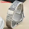 الموضة الرجعية Vintage Square Designer Wather Women Men Digital Watch Digital Watch LED LED Writwatch Relogio Masculino178V