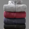 Men's Jacket Slim Fleece Tactical Sweater Casual Turn-Down Collar Zipper Solid Jacket Male veste Warm Winter Coat men's clothing 211025