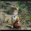 Decoratieve objecten Figurines Aents Decor Gardenquirrel Dierlijke beeldjes Miniaturen Fairy Garden Ornamenten Home Decoratie vrienden Bonsai D