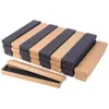 12 pcs 21x4x2cm Rectangle Cardboard Jewelry Set Box for Ring Necklace gift boxes for jewellery packaging with Sponge inside F70 216611519