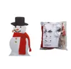 木製シミュレーションドレスアップ雪だるまキットクリスマス装飾アクセサリーセットキットスノーマンの目の鼻口のパイプボタンスカーフ帽子Sn5925