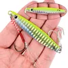 2022 Metal Jig Pesos 7G-40G Trolling Hard Isca Bass Isca De Pesca Enfrentar Troux Jigging Lure Lure Gabadias de água salgada