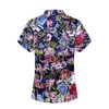 Летняя корейская мода флористические рубашки повседневная пляж с коротким рукавом китайский хлопок цветы рубашка большой размер 5xL 6xL 7xL 210528