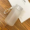 Bouteille d'eau givrée par sublimation DIY Tasse en verre dépoli Bouteille de jus de verre mat Transparent Blank Sublimation Tumbler Travel Mug 400ml 500ml