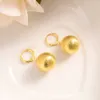 Brincos de pingente Define mulheres redonda bola figaro cadeia link colar jóias maciço 14 k fino ouro g / f bead círculo esfera