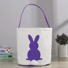 NY!!! Påskkanin handväskor Party Favor Basket Bunny Väskor Tryckta Canvas Tote Egg Candies Korgar för Barn Tecknade Kanin Carring Eggs