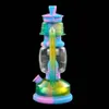 Oil lamp silicone hookahs double handle tobacco smoking water pipe