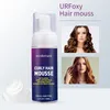 Mousse per capelli ricci Pomate fissative anticrespo Tenuta forte Definisce i capelli Mousse in schiuma 150ml