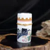 Petites boîtes à bijoux décoratives en porcelaine bleue et blanche, étui de rangement pour pièces de monnaie, porte-cure-dents chinois en céramique naturelle