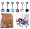 Bell Jewelrysteel Belly Button Rings Crystal Rhinestone Body Bars Bars Jewelery for Womens Bikini Fashion Jewelry PS2014 Drop del