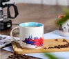 420ml Creative Creative Caneca Global ídolo Cidade Colecionador Série Chá xícaras Cerâmica Imprime Leite Tumblers para Cafe Sala