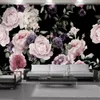 Romantique Floral Floral Wall Covering Wallpaper Fleur Mural Moderne Accueil Décor peinture Fonds d'écran Papiers muraux