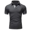 Man Polo Shirt Övning Märke Golf Polos Sommar Sommar Streetwear Casual Fashion Men Toppar Snabbtork Slim Short Sleeve Top 210401