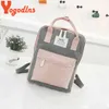 yogodlns 캠퍼스 여성 배낭 학교 가방 청소년 대학 캔버스 여성 bagpack 15inch 노트북 백팩 bolsas mochila y1105