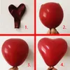 Party-Dekoration, 25,4 cm, Rubinrot, Liebesherz, Latex-Ballon, Rosa, Weiß, Valentinstag, Hochzeitsdekorationen, Luft-Helium-Globos, Alles Gute zum Geburtstag-Dekor