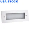 120V LED STAP LICHT INDIRE BUIDEN STRATION LICTEN MET Junction Box IP65 Waterdicht 3000K Warm Wit 7W Wandbevestiging Rechthoek Traplampen voor Pathway oprit