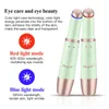 CkeyiN GREEN Face Beauty Machine 7In1 EMS LED Ljus Rynkborttagning Hudstramning Uppvärmd Vibration Eye Massager Wand 5 220216