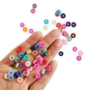 Nail Glitter Mini 1 Box Flat Round Polymer Harts Clay Beads Chip Disk Loose Spacer Handmade för DIY -smycken som gör armband Prud22