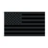 Bandiera americana nera 90150 cm Bandiera ricamata in tessuto Oxford bandiera a strisce cucita7999555