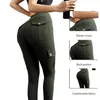 Yoga Outfit SFIT Fitness Women Leggings Withe Pocket Solid High Waist Push Up Polyester Workout Cargo Pants Casual Hip