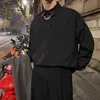 2021 Mode Satijn Sexy Heren Overhemden Topkwaliteit Lange Mouwen Effen Kleur Koreaanse Zakelijke Losse Zwart Formele Shirts voor Men Office G0105