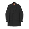 IEFB /men's wear loose suit coat male's autumn Korean style trendy double-breasted Western blazers black tops 9Y4083 XL size 210524