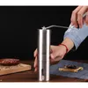 Portable Manual Coffee Grinders Mini Stainless Steel Hand Cranked Sea Salt Pepper Grinder Sichuan Peppercorns Grinding Machine Handmade Coffee Tool ZL0026