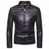 Männer Herbst Motorrad Kausalen PU Leder Warme Jacke Mantel Männer Frühling Mode Masculinas Winddicht Jacke Mantel Männer 211111