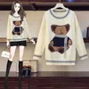 Plus Size Women Herumn Winter Winter Dicker Pullover Pullover Mode Langarm O Hals Cartoon Druck Kint Übergroßes Trikot Mujer 210604