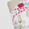 女性のための中空のアウトドレスのための襟のノースリーブの高い腰のヒットカラーマキシドレス女性夏のスタイル210520
