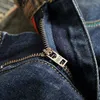 High-quality brand jeans distressed denim trousers youth ripped hip hop men's street ripped straight long jeans X0621